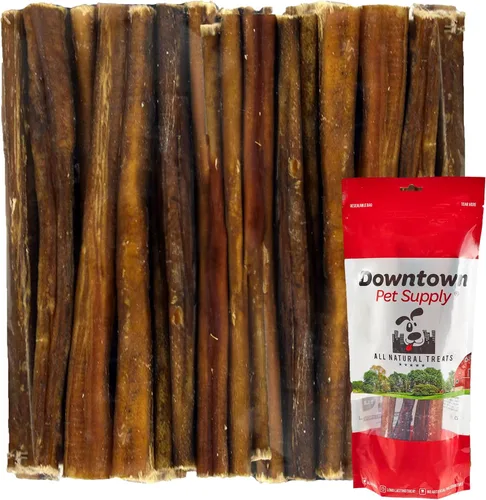 Downtown Pet Supply Thin Junior Bully Sticks (6 pulgadas – 1/2 libra) – Palitos de matón para perros pequeños y cachorros – Un solo ingrediente de
