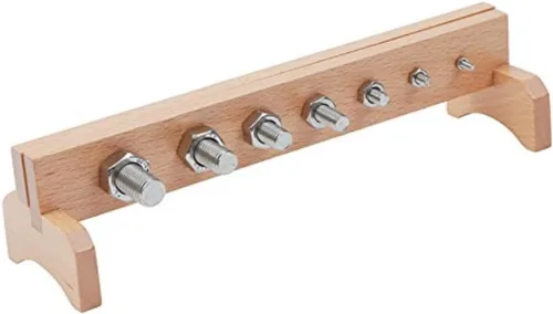 Vista 2 de DANNI Montessori Niños Life Skill Juguetes educativos Baby Wood Tornillos y tuercas Aprendizaje preescolar Capacitación Enseñanza Ayudas