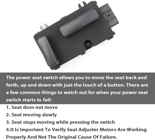 Vista 5 de Interruptor de asiento eléctrico para ajuste reclinable control del lado del conductor izquierdo de 8 vías Compatible con Chevrolet Silverado GMC