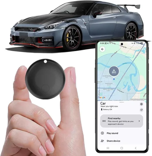 Undetectable GPS Tracker for Vehicles Work with Built-in APP (Compatible with Android Device),Mini Car Tracker Tag With Magnet Global
