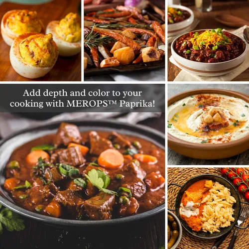 Vista 5 de Colección de Especias de Pimentón Húngaro Premium JUEGO DE REGALO – Dulce, Ahumado y Picante (3 x 4 oz) - Cinco Tarjetas de Recetas Tradicionales