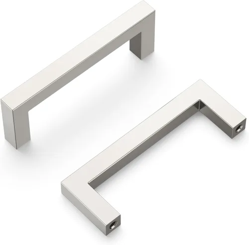 Vista 13 de NEIKO Heritage Designs - Tirador contemporáneo de 3 pulgadas de centro a centro, acabado de latón cepillado (paquete de 10)