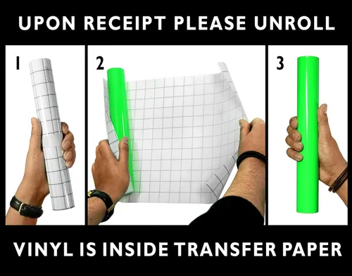 Vista 2 de VViViD DECO65 - Paquete de 18 rollos de vinilo para manualidades de 5 x 1 pie y 2 hojas de papel de transferencia