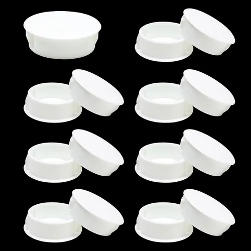 Vista 18 de Tapones de Agujeros de Plástico de 0.19 pulgadas/5 mm Blancos, Cubierta de Agujero de Tornillo Tipo Empotrado, Tapones de Panel con Encaje