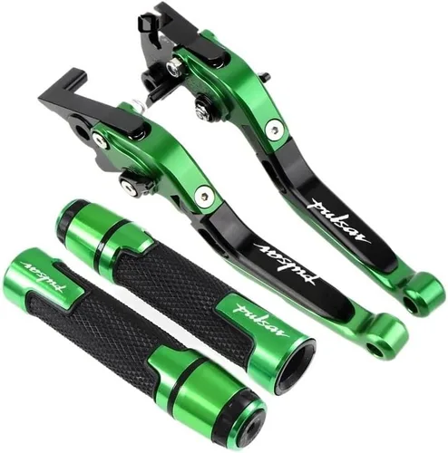 Vista 3 de Brake Clutch Lever Motorcycle Folding Extendable CNC Moto Adjustable Clutch Brake Levers Handbar End Grips for BA&JAJ Pulsar 200 NS200 RS200 A