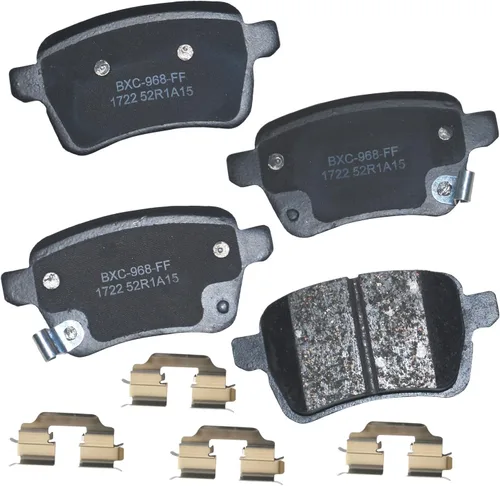 Vista 255 de Pastillas de freno traseras cerámicas Bendix Premium SBC1337 para Cadillac CTS 2014-2008, SRX 2016-2010, Chevrolet Camaro 2015-2010, Saab 9-4X 2011