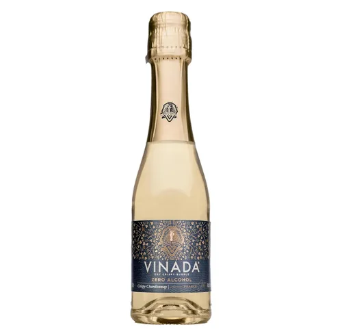 Vista 2 de VINADA - Crispy Chardonnay Mini - Vino Cero Alcohol - 6.8 fl oz (24 Botellas de Vidrio)
