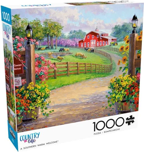Vista 3 de Buffalo Games - Una cálida bienvenida del sur - Rompecabezas de 1000 piezas