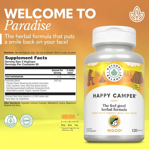 Vista 2 de Natural Balance Happy Camper and Colon Clenz Bundle – Soporte para el estado de ánimo para sentirse bien más limpieza y desintoxicación de colon a