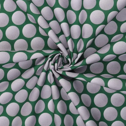 Vista 2 de Mook Fabrics Pelotas de golf de algodón, corte blanco/verde por yarda