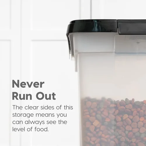 Vista 6 de Iris Contenedor para alimento de perro de estructura hermética, Individual, Negro