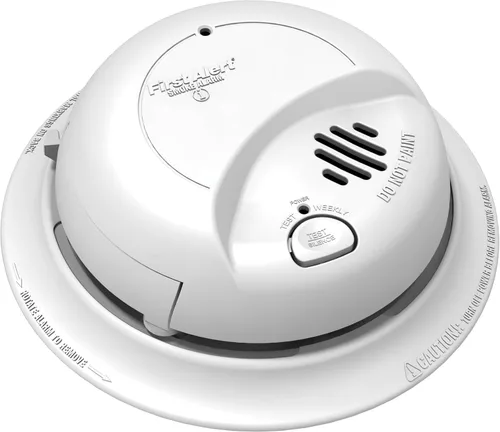 Vista 9 de First Alert SMI100-AC, Alarma de humo con interconexión cableada y respaldo de batería, paquete de 1