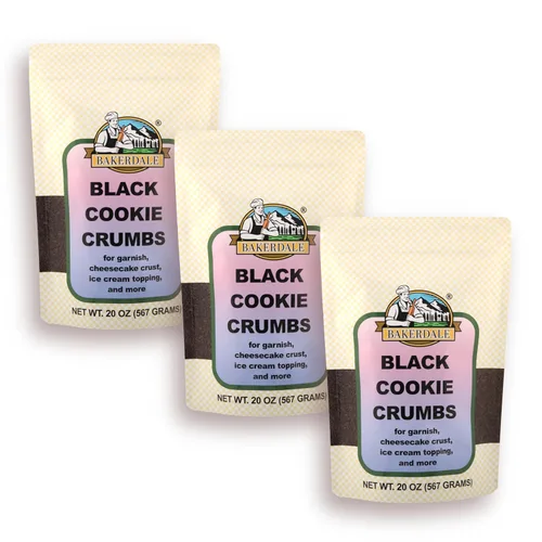 Vista 8 de Bakerdale Migas de Galletas Negras - Tierra de chocolate para corteza, guarnición y coberturas, bolsa de 20 onzas