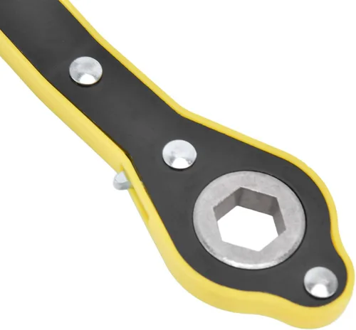 Vista 6 de Llave de trinquete para gato de ahorro de mano de obra automática, llave de trinquete giratoria de 360°, gato de tijera hexagonal, ahorro de mano