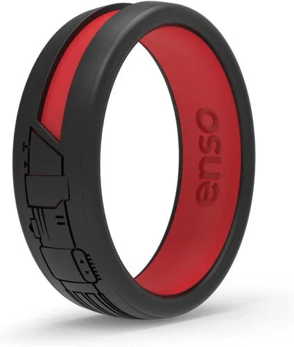 Vista 6 de Enso Rings Star Wars Lightsaber Collection – Anillo de silicona Dualtone – Diseño grabado – Cómodo, transpirable y seguro