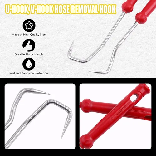 Vista 5 de Juego de herramientas de gancho de alta resistencia, acero aleado, asas ergonómicas, ganchos de almacenamiento para mantenimiento automotriz