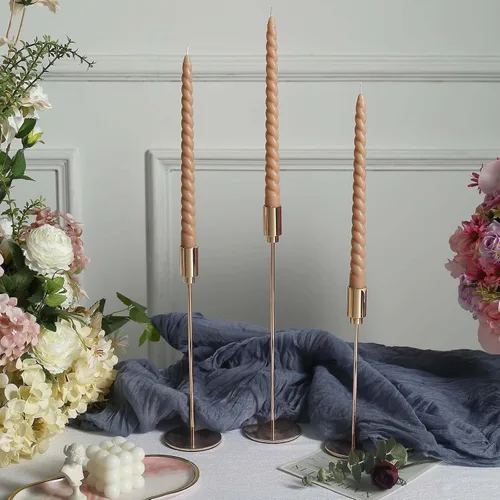 Vista 47 de Efavormart - Paquete de 10 velas cónicas de 12 pulgadas, diseño de cera premium, color blanco, velas sin perfume para entornos elegantes