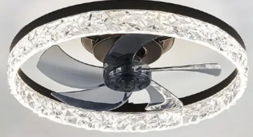 Vista 12 de ZMISHIBO Ventiladores de techo con luces, ventilador de techo de perfil bajo con luz y control remoto, ventilador de techo empotrado, reversible