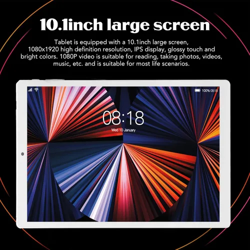Vista 3 de Luqeeg Tablet de 10.1 pulgadas, tableta Android 11 Full HD (1080 x 1920), CPU de 10 núcleos, 4 GB +64 GB ROM, cámara de 8 MP+13 MP, batería de 8000