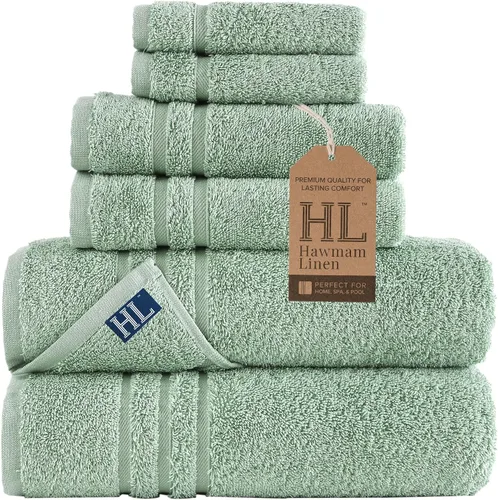 Vista 74 de Hawmam Linen - Juego de toallas de algodón turco original prémium, calidad de hotel para máxima suavidad y absorción, para cara, manos, cocina