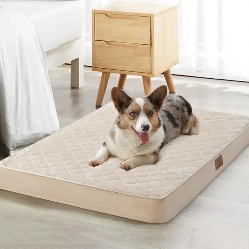 WNPETHOME Camas ortopédicas XL para perros grandes, impermeables, extra grandes, con funda extraíble y lavable, cama para jaula de perro con