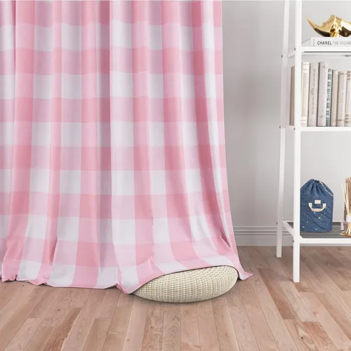 Vista 43 de UPOPO Cortinas de ventana Buffalo Check 122 cm de largo, cortinas de algodón para sala de estar, paneles de cortina a cuadros para dormitorio