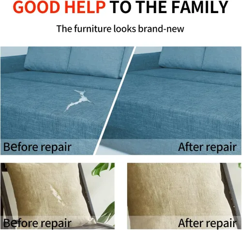 Vista 6 de Fabric Repair Tape, Self Adhesive Furniture Patch for Cloth, Sofa
