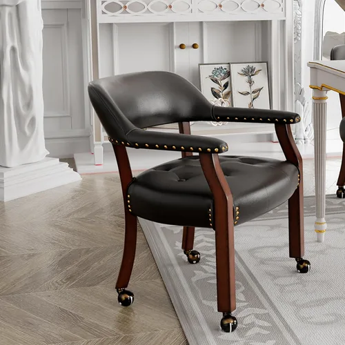 Vista 71 de Silla de comedor con ruedas, sillas de capitán con rodillos, juegos de dinette, sillas de póquer con ruedas, mesa de cocina, sillas rodantes, silla
