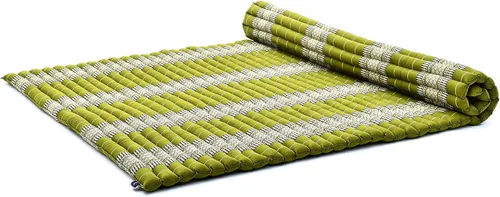 Vista 588 de Leewadee colchón tailandés enrollable para cama de invitados, tapete de yoga, para masaje tailandés, ecológico, orgánico y natural.