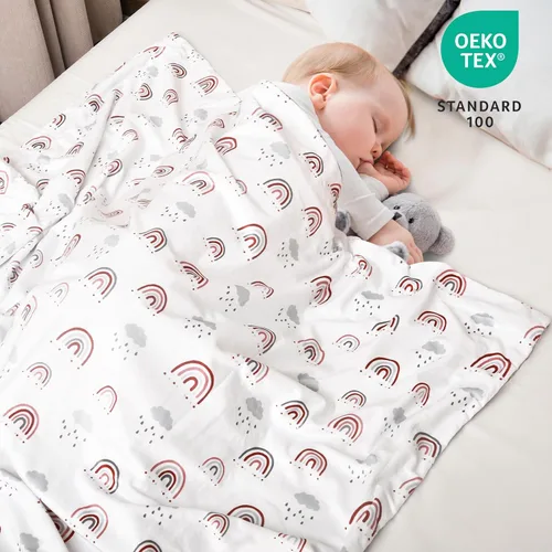 Vista 2 de david's kids Manta de microforro polar Minky para niños y niñas con doble capa y puntos elevados relajantes, transpirable y suave manta de recepción