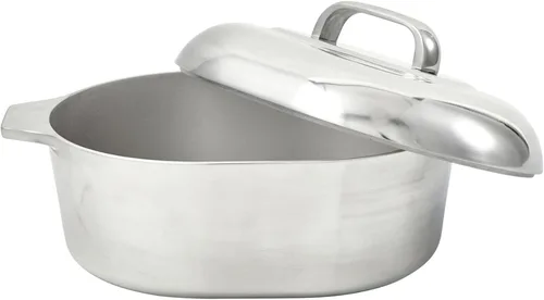 Vista 9 de IMUSA Asador ovalado de aluminio fundido Cajun de 11 pulgadas de alto con tapa