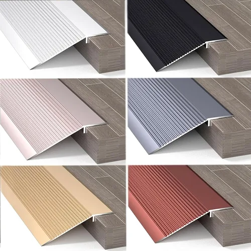 Tira de transición de piso de aluminio, tira de transición de piso de vinilo para umbral de puerta, tira de transición autoadhesiva para borde de
