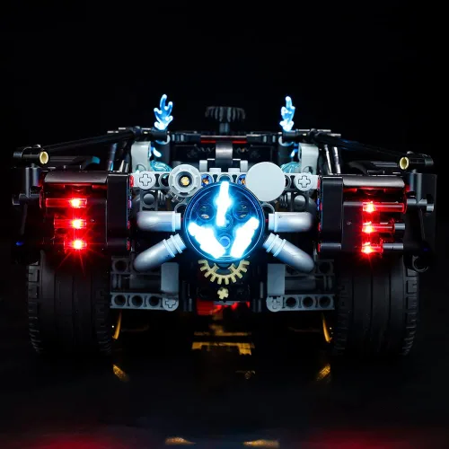 Vista 9 de Kyglaring Juego de luces LED compatible con Lego Technic The Batman – Batmobile 42127 Kit de construcción – sin juego de Lego (versión de sonido RC)