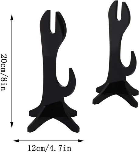 Vista 2 de WANLIAN Soporte Katana para cuchillos Samurái, soporte de acrílico horizontal para exhibir espada Katana Samurai (negro)
