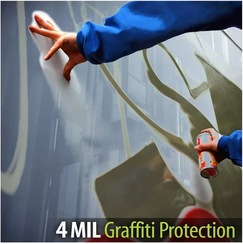 Vista 7 de BDF AG4M - Película de protección de grafiti para ventana, 4 mil, transparente (60 x 100 pies)