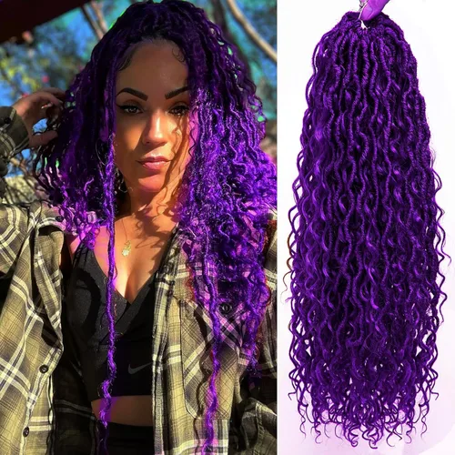 Vista 82 de Goddess Locs - Rastas de cabello corto rizado bohemio sintético de 10 pulgadas, paquete de 8 paquetes de trenzas de ganchillo preenrolladas
