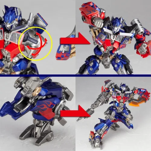 Vista 6 de Revoltech Transformers 3 Dark the Moon SciFi Super Poseable Figura de acción Optimus Prime