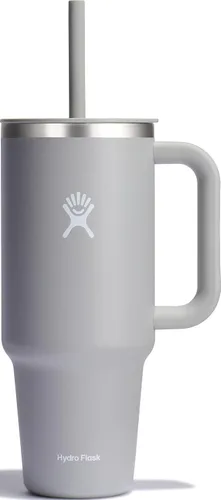 Vista 30 de Hydro Flask Vaso de Viaje con Asa, Tapa y Pajita - Acero Inoxidable Aislado en 24 Oz Aloe