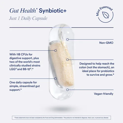 Vista 7 de Ritual Synbiotic+ - Suplemento probiótico, prebiótico, postbiótico, 3 en 1 para la salud intestinal y el apoyo digestivo, regularidad, hinchazón