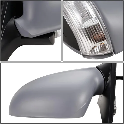 Vista 6 de DNA Motoring OEM-MR-VW1320122 - Espejo retrovisor calefactado con ajuste de potencia lateral izquierdo gris con señal de giro compatible con Jetta