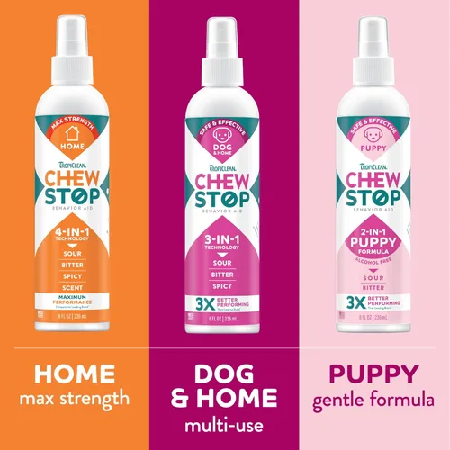 Vista 8 de TropiClean Spray sin masticar para perros, mejor que el spray de manzana amarga, masticar seguro y natural + disuasorio de lamer, protege el hogar