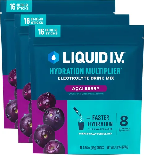 Vista 9 de Liquid I.V.® Multiplicador de hidratación - Pomelo Mezcla de bebida en polvo de electrolitos Pack de 3 (48 porciones)