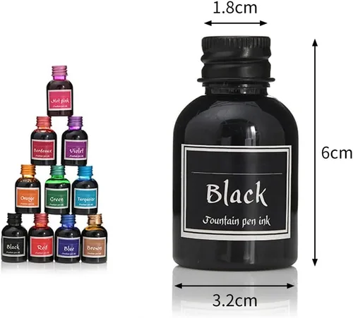 Vista 8 de Eforcase Tinta de caligrafía de 1.0 fl oz – Tinta para pluma estilográfica – Tinta para pluma de inmersión – Tinta embotellada para plumas