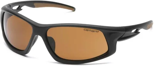 Vista 9 de Carhartt Ironside Safety Glasses, Retail Clamshell Packaging, Black/Tan Frame, Sandstone Bronze Anti-Fog Lens
