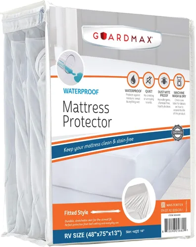 Vista 32 de Guardmax Protector de Colchón de Punto Jersey Tamaño Twin - Cubierta de Colchón Impermeable y Resistente a Ácaros del Polvo con Bolsillos