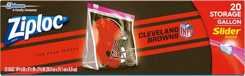 Vista 9 de Ziploc Bolsas de almacenamiento con cierre deslizante, con diseño de la NFL, galón, 305571, 1