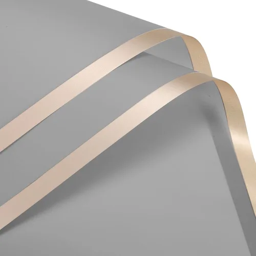 Vista 9 de MECCANIXITY 20 piezas de papel de regalo de flores con borde dorado, champán dorado, 22.8 x 22.8 pulgadas, impermeable, para suministros de ramo