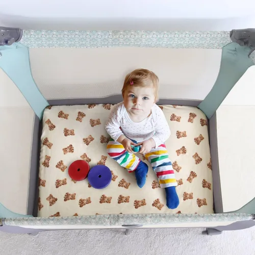 Vista 4 de LifeTree Sábanas de cuna unisex para bebé, sábanas bajeras de muselina para cuna, 70% viscosa de bambú y 30% algodón, se adapta a minicuna y paquete