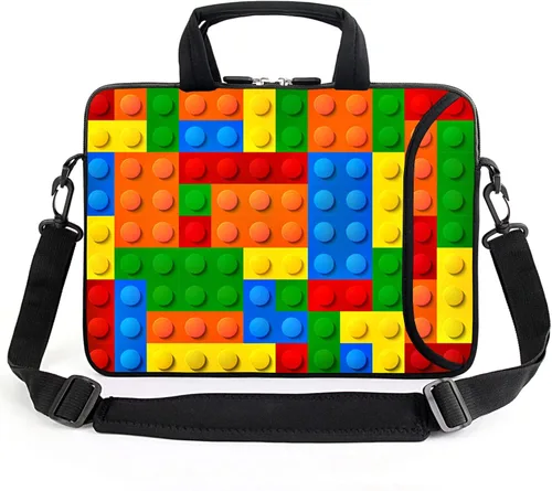 Vista 12 de AMARY Funda para portátil de 15.4" 15.6" pulgadas, estuche para chromebook, correa de hombro ajustable con asa, bolsillo para accesorios