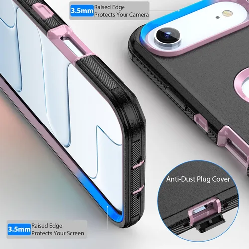 Vista 2 de COOYA Funda para iPhone Air de Protección Completa del Cuerpo contra Caídas, Funda Resistente a Prueba de Golpes de 3 Capas, Híbrida de Servicio